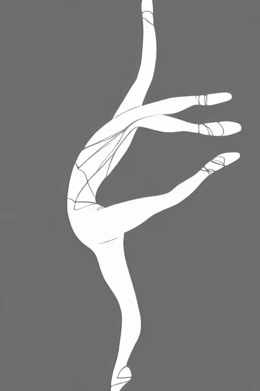 Prompt: minimalist boho style art of a ballet dancer, illustration, vector art