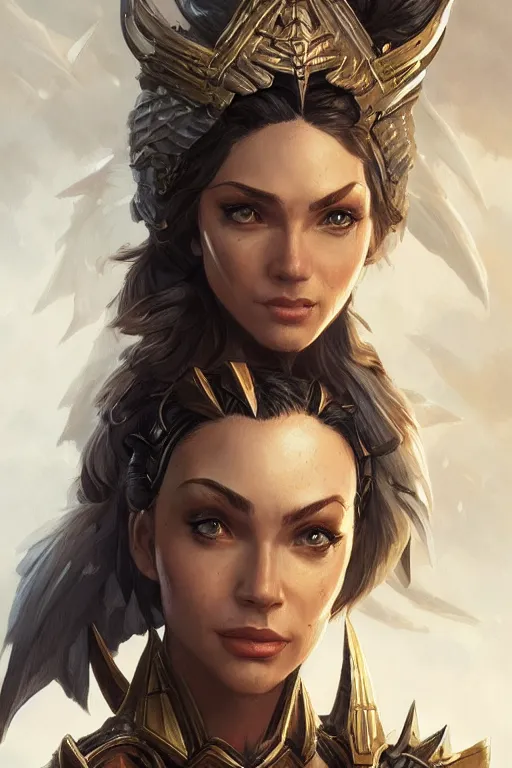 Image similar to amazon valkyrie athena, d & d, fantasy, portrait, highly detailed, headshot, digital painting, trending on artstation, concept art, sharp focus, illustration, art by artgerm and greg rutkowski and magali villeneuve