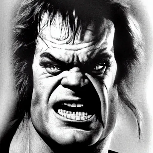 Image similar to jack Nicholson as Hulk