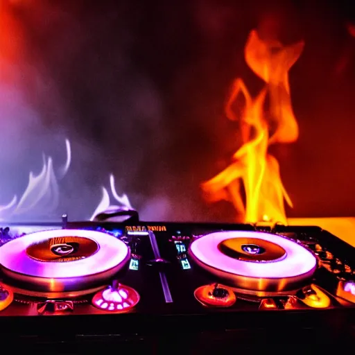 Image similar to the dj decks on fire