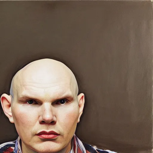 Image similar to high quality high detail painting by lucian freud, hd, billy corgan