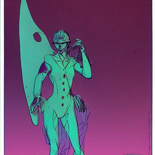 Image similar to a woman by moebius