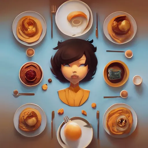 Image similar to face icon stylized minimalist breakfast at tiffany's, loftis, cory behance hd by jesper ejsing, by rhads, makoto shinkai and lois van baarle, ilya kuvshinov, rossdraws global illumination