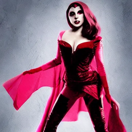 Prompt: lady gaga as the scarlet witch