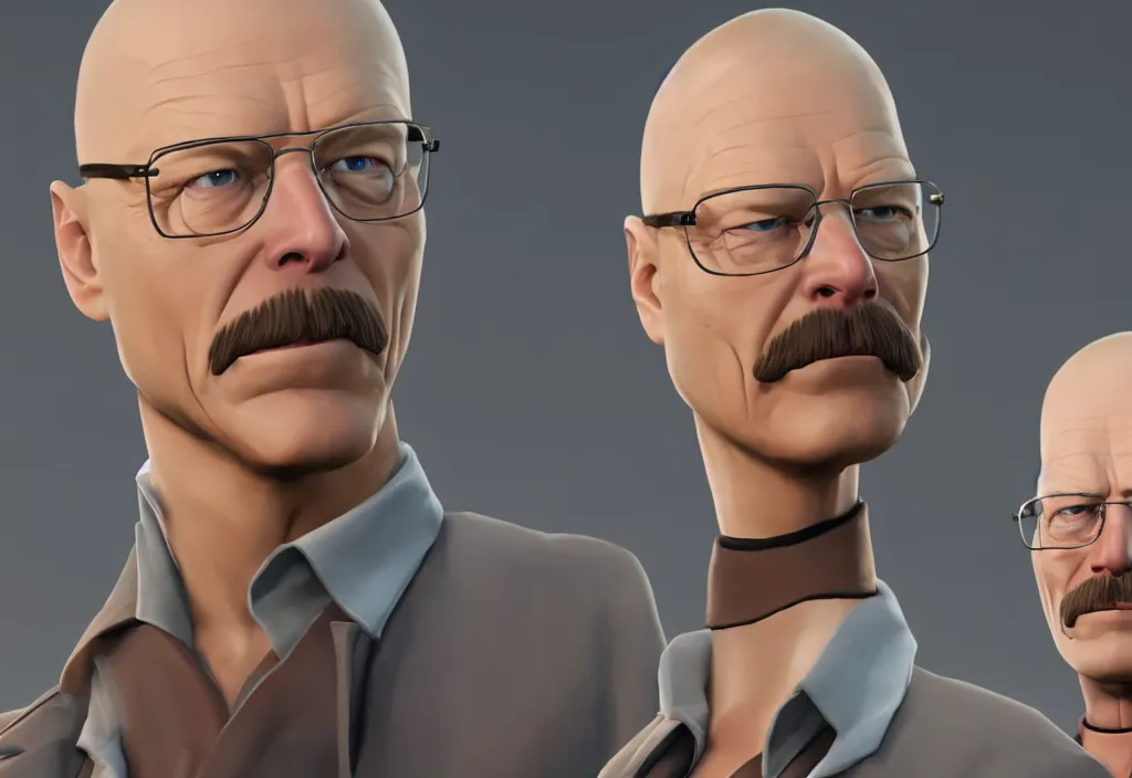 Image similar to elon musk in team fortress 2, walter white in the video game team fortress, gameplay screenshot, close up, 3 d rendering. unreal engine. amazing likeness. very detailed.