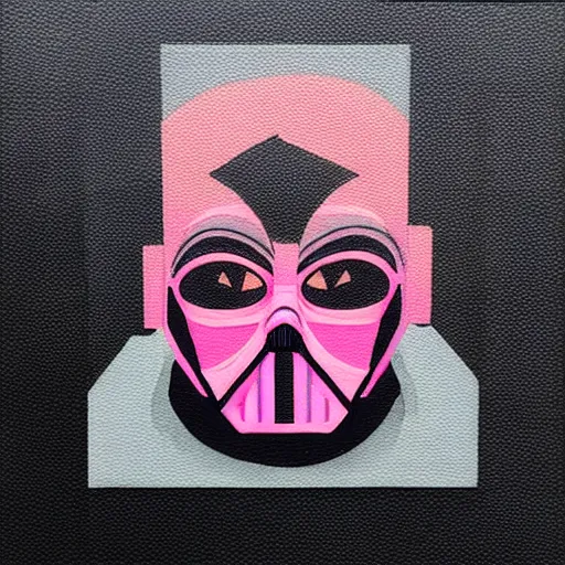 Image similar to Pink Darth Vader picture by Sachin Teng, asymmetrical, Organic Painting , realistic, Powerful, geometric shapes, hard edges, graffiti, street art:2 by Sachin Teng:4