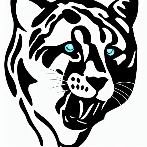 Image similar to vector illustration Photoshop of a cougar. clip art.