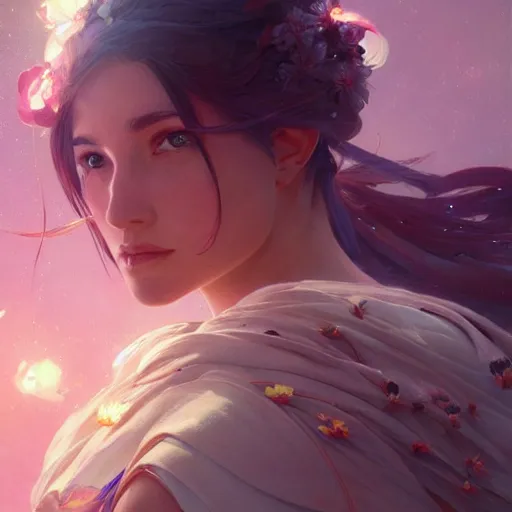 Prompt: Flower in the cosmos, highly detailed, digital painting, artstation, concept art, smooth, sharp focus, illustration, Unreal Engine 5, 8K, art by artgerm and greg rutkowski and alphonse mucha