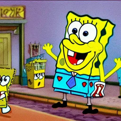 Image similar to spongebob squarepants as a 1 9 3 0 s cartoon