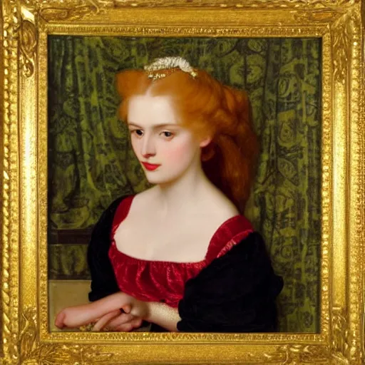 a portrait of a young woman by Frank Cadogan Cowper