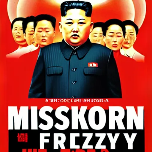 Image similar to movie poster of the movie : missile frenzy starring kim jong - un