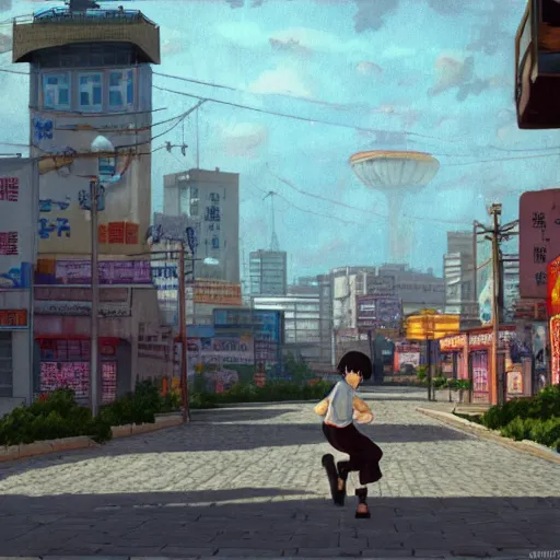 Image similar to i was born in tangshan city, hebei province in 1 9 7 8. high detailed, by makoto shinkai