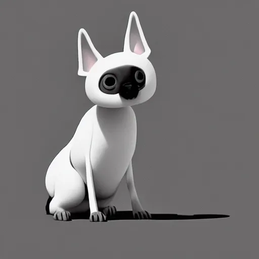 Prompt: Goro Fujita illustrating a beautiful black and white fluffy dog, with big ears on a plain background, art by Goro Fujita, sharp focus, highly detailed, ArtStation