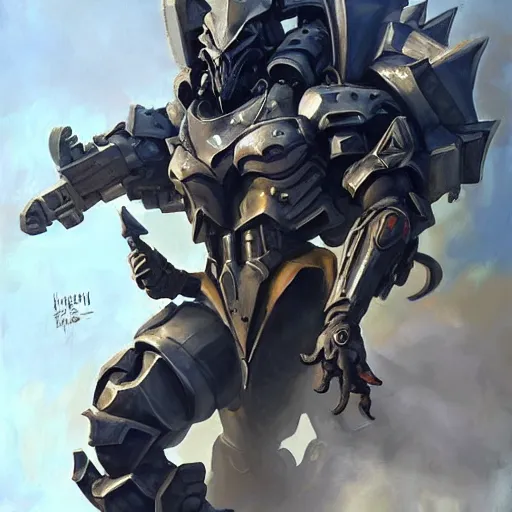 Image similar to greg manchess portrait painting of armored cthulhu as overwatch character, medium shot, asymmetrical, profile picture, organic painting, sunny day, matte painting, bold shapes, hard edges, street art, trending on artstation, by huang guangjian and gil elvgren and sachin teng