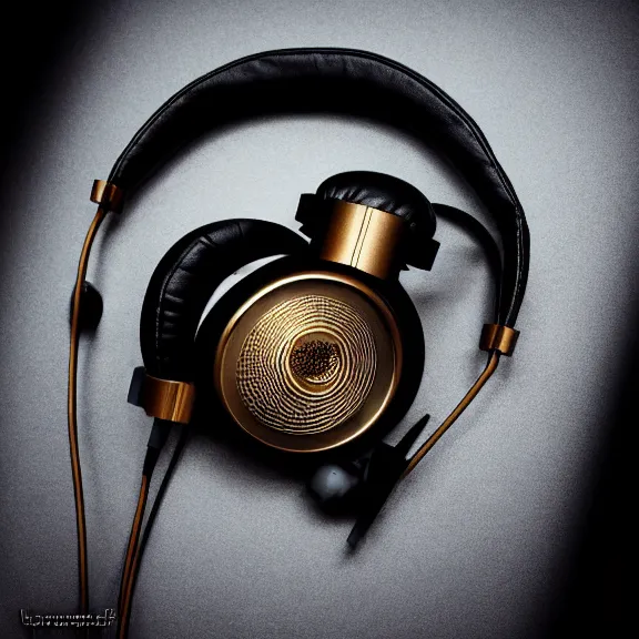 Image similar to masterpiece photo of beautiful hand crafted artistic detailed transparent headphones, bismuth metal, electronics see through, plush leather pad, modernist headphones, bismuth beautiful well designed, hyperrealistic, audiophile, intricate hyper detail, extreme high quality, photographic, audeze, sennheiser, raal, bang olufsen, abyssal