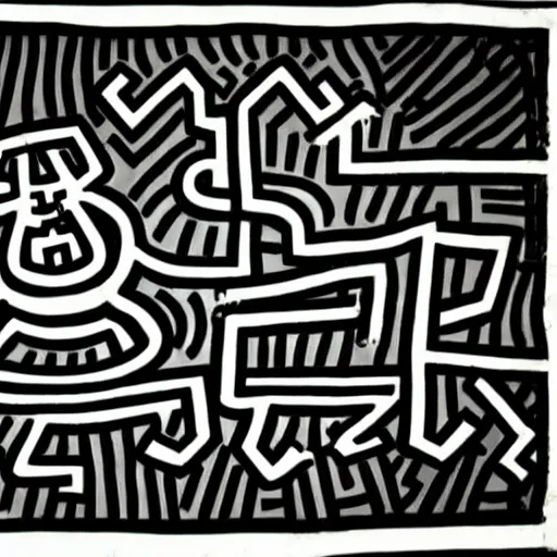 Prompt: Keith Haring. Vietnam.