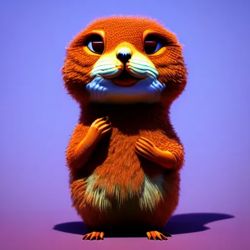 Prompt: fluffy fluffy fluffy prairie dog :: by James Jean, Jeff Koons, Dan McPharlin Daniel Merrian :: ornate, dynamic, particulate, rich colors, intricate, elegant, highly detailed, centered, artstation, smooth, sharp focus, octane render, 3d