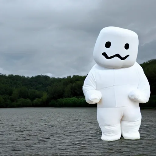 Image similar to clouds in the shape of the stay puft marshmellow man