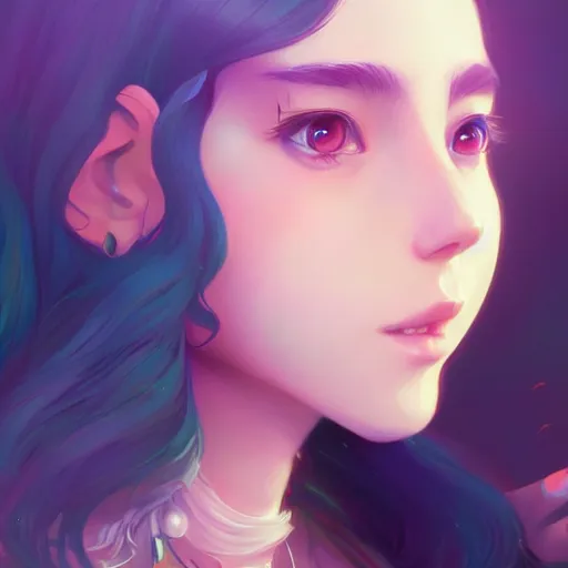 Image similar to portrait of a beautiful hippie, art by lois van baarle and ross tran and sam yang and ilya kuvshinov and guweiz, digital art, high detail, sharp focus, unreal engine 5, trending on artstation, deviantart, pinterest, 4 k uhd image