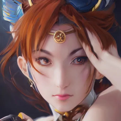 Prompt: A beautiful semi realistic anime portrait of Chun li, by Stanley Artgerm Lau, WLOP, Rossdraws, James Jean, Andrei Riabovitchev, Marc Simonetti, and Sakimichan, tranding on artstation H- 768