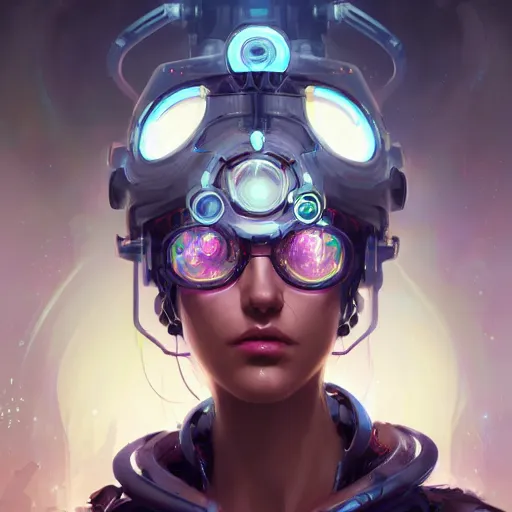 Image similar to a portrait of a beautiful cybernetic hippie, cyberpunk concept art by pete mohrbacher and wlop and artgerm and josan gonzales, digital art, highly detailed, intricate, sci-fi, sharp focus, Trending on Artstation HQ, deviantart, unreal engine 5, 4K UHD image