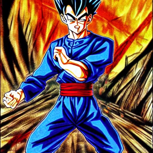 Image similar to gohan, manga art style