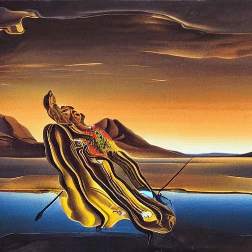 Prompt: different subjects painted by salvador dali!!!! different realm!, gigantic landscape!, cinematic, dark fantasy, acrylic palette, high detail, hyper realism!!, ray tracing, 4 k resolution, 8 k resolution!!, full hd, neon, realistic painting by salvador dali!!!!