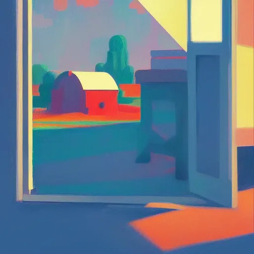 Prompt: 🌈 🛰 abstract by atey ghailan edward hopper bautiful color