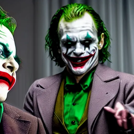 Image similar to A still of Mark Hamill as the Joker in Joker (2019)