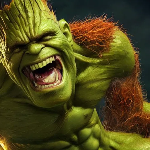 Prompt: imagine groot as hulk hd, fine, dynamic lighting,