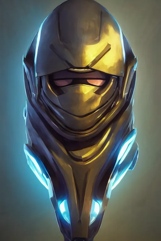 Image similar to epic mask helmet robot ninja portrait stylized as fornite style game design fanart by concept artist gervasio canda, behance hd by jesper ejsing, by rhads, makoto shinkai and lois van baarle, ilya kuvshinov, rossdraws global illumination radiating a glowing aura global illumination ray tracing hdr render in unreal engine 5