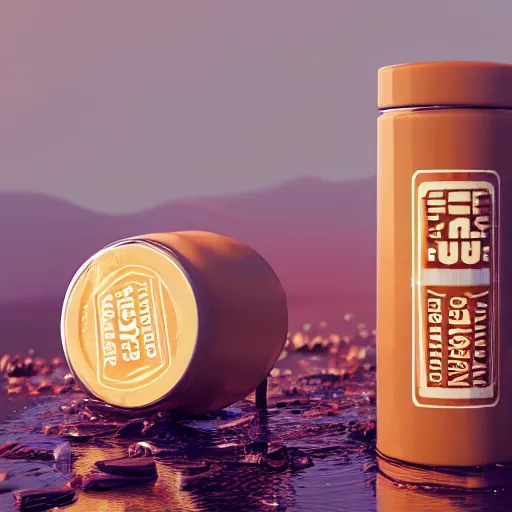 Prompt: giant piles burts bees lipbalm containers, backlit, high detail, glossy, artstation, octane render