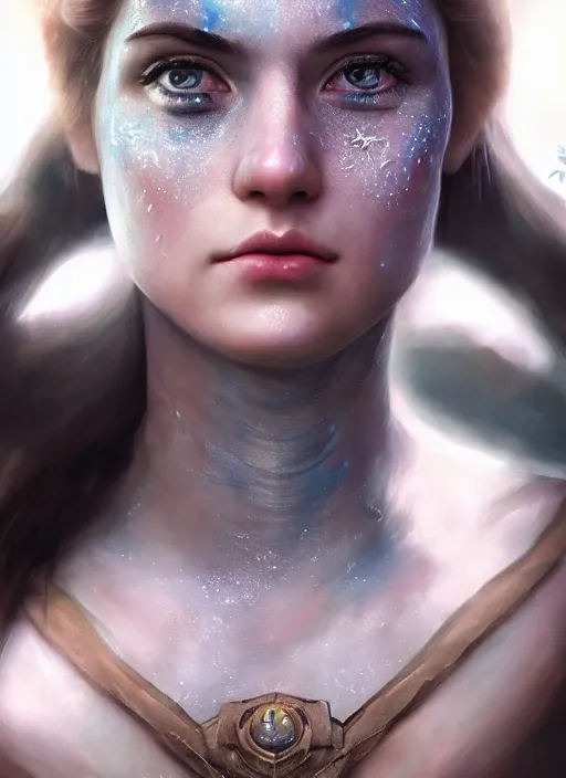 Image similar to a gorgeous princess, detailed Star Wars face paint, 8k render, ultra realistic, soft lighting, artstation, Annie Leibovitz, artgerm