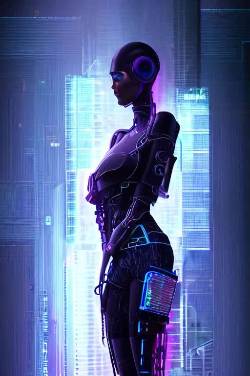 Image similar to portrait futuristic slim figure cyberpunk young female Crusader, in futuristic low key lighting stormy tokyo rooftop cyberpunk night, ssci-fi, fantasy, intricate, very very beautiful, elegant, neon light, highly detailed, digital painting, artstation, concept art, soft light, hdri, smooth, sharp focus, illustration, art by tian zi and craig mullins and WLOP and alphonse mucha