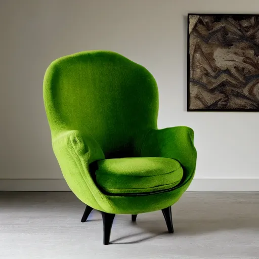 Image similar to armchair in the shape of an avocado