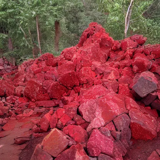 Image similar to giant red crystals