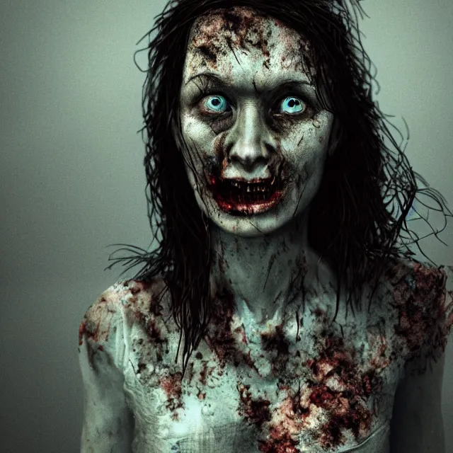Prompt: hyper realistic portrait zombie cinematic, redshift, vray, octane