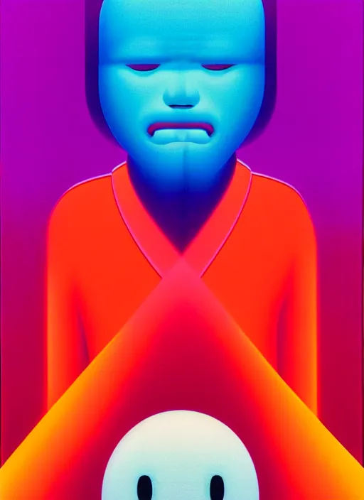 Image similar to ghost by shusei nagaoka, kaws, david rudnick, airbrush on canvas, pastell colours, cell shaded, 8 k