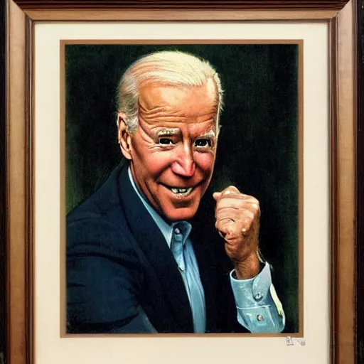 Image similar to joe biden by norman rockwell