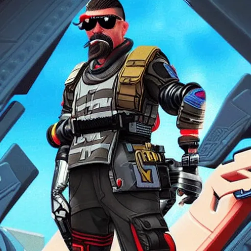 Image similar to dr disrespect as an apex legends character