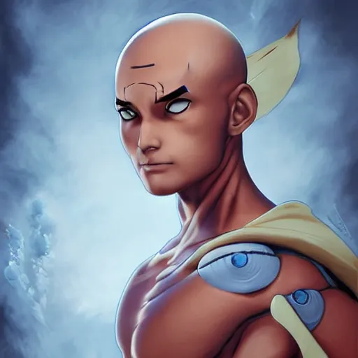 Image similar to aang from avatar the last airbender by artgerm, photorealistic, intricate detail