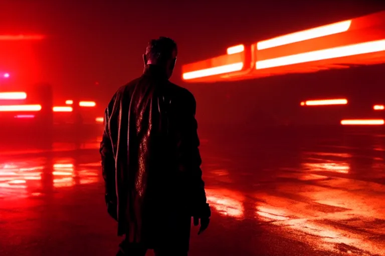 Prompt: film still of neuromancer in blade runner 2 0 4 9, cinematic, moody, gritty neon noir by emmanuel lubezki