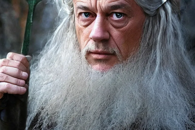 Prompt: geert wilders as gandalf in lord of the rings