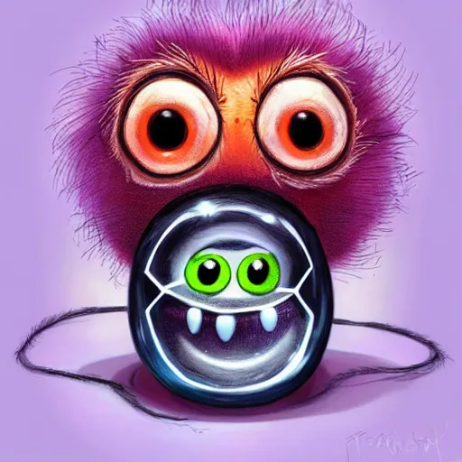 Prompt: cute small pastele fluffy spider with huge eyes inside the bottle, digital illustration, cartoon creature, smiling, vivid color, soft light, nice, cute, beautiful, masterpiece, tranding on artstation, very detailed