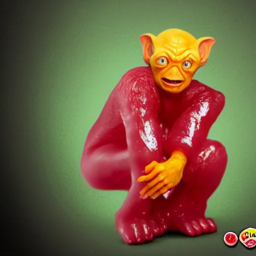 Prompt: Gollum as a Haribo Gummy candy