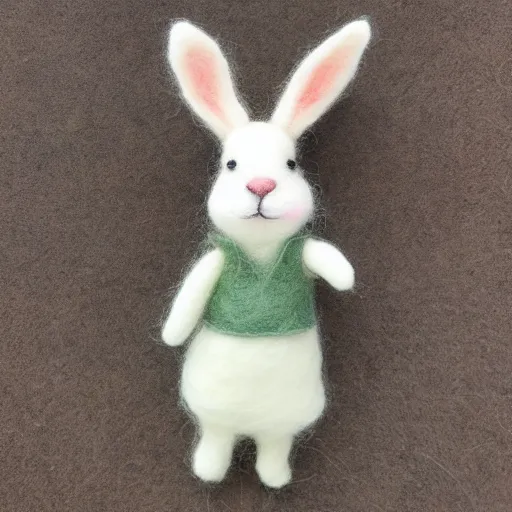 Image similar to Bonnie the bunny, needle felting art