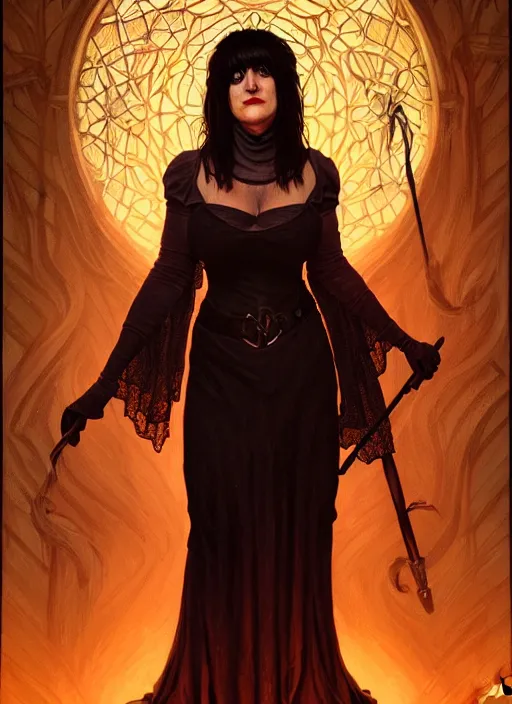 Prompt: lydia lunch as a medieval witch, symmetry!! portrait of seinfeld, glowing lights!! intricate, elegant, highly detailed, digital painting, artstation, concept art, smooth, sharp focus, illustration, art by artgerm and greg rutkowski and alphonse mucha