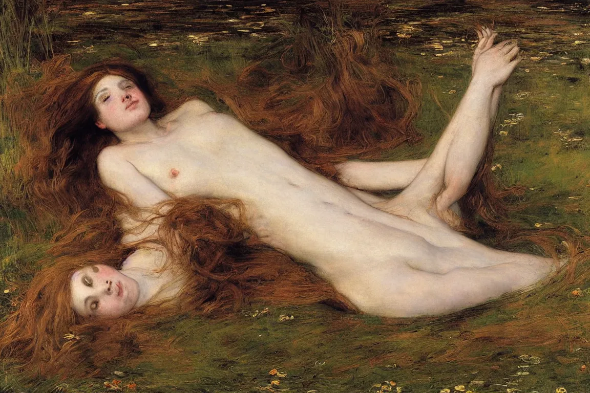 Prompt: Ophelia by John Everett Millais.