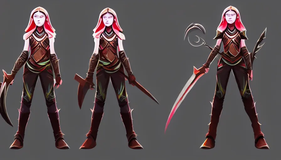 Image similar to anya taylor - joy as dota 2 game character, symmetrical, dota 2 concept art, character design by moby francke and drew wolf, accurate lines, sense of awe