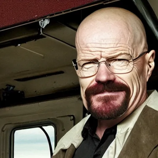 Image similar to Walter white as Jamie hyneman on mythbusters episode